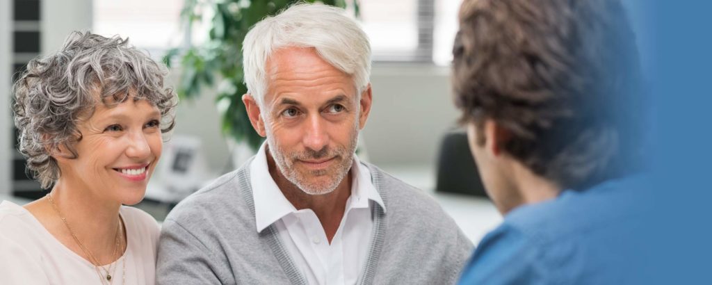 elder couple talking to a professional, Cordell Planning Partners